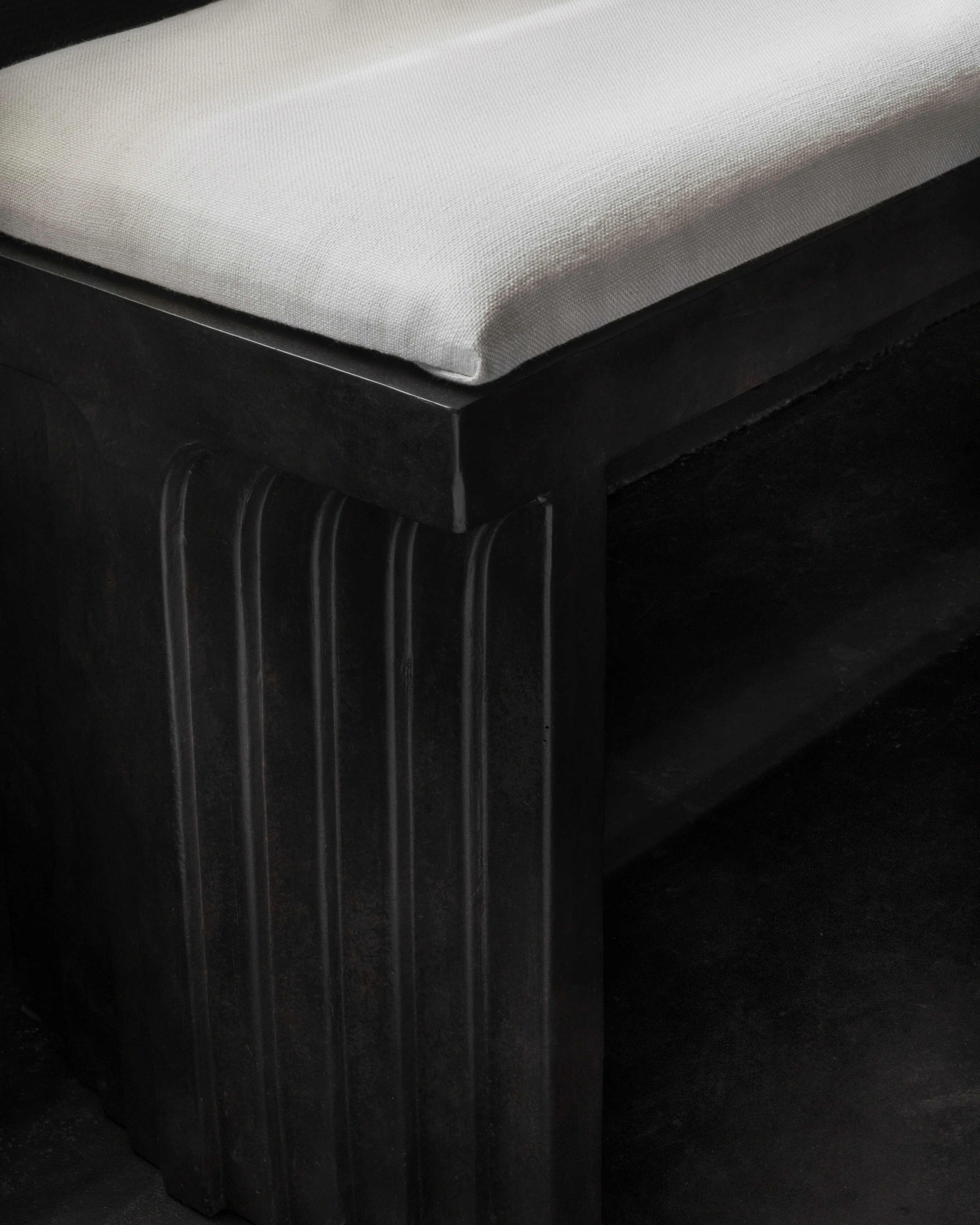 Arc Bench Cushion, Linen - Image 5