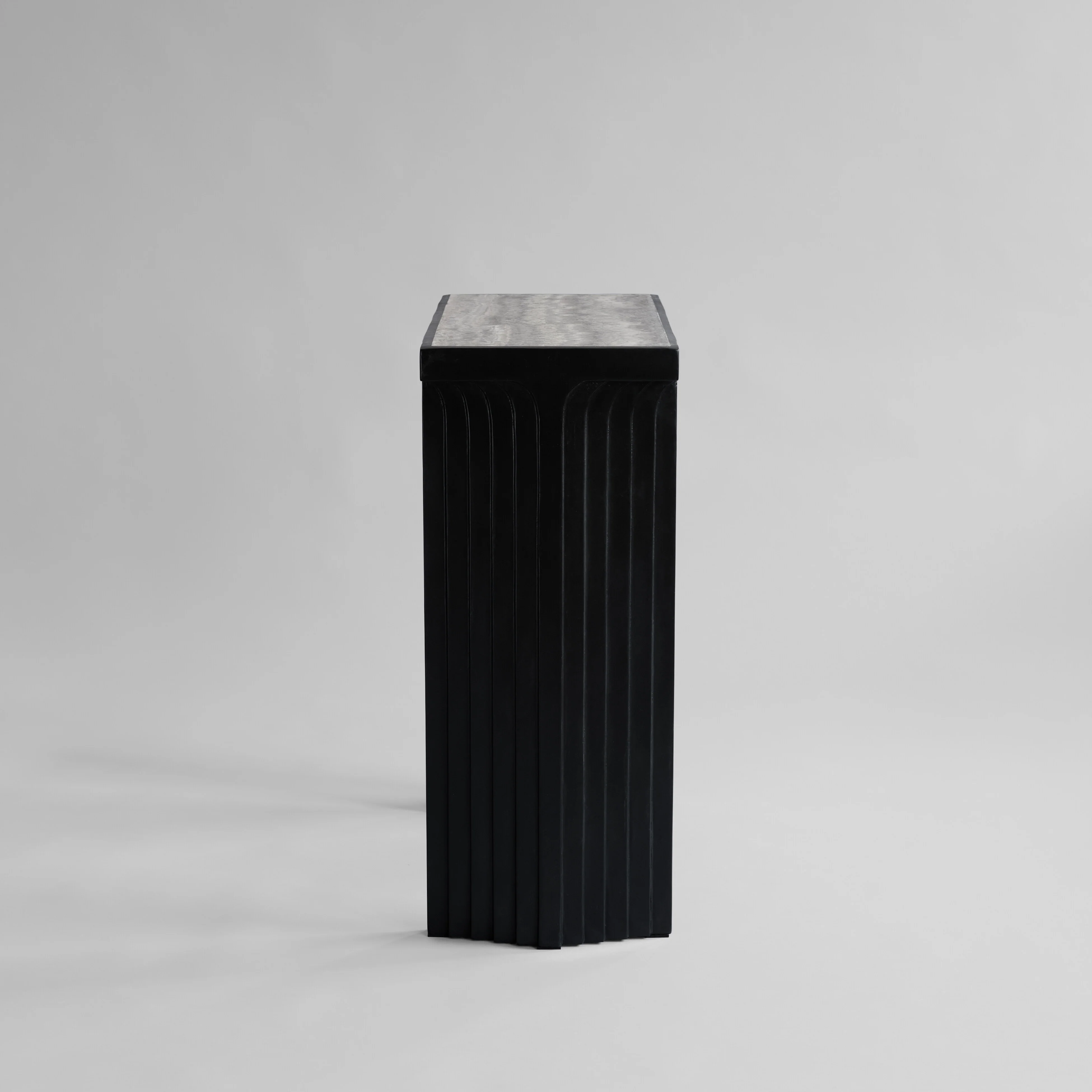 Arc Console - Silver Travertine - Image 3