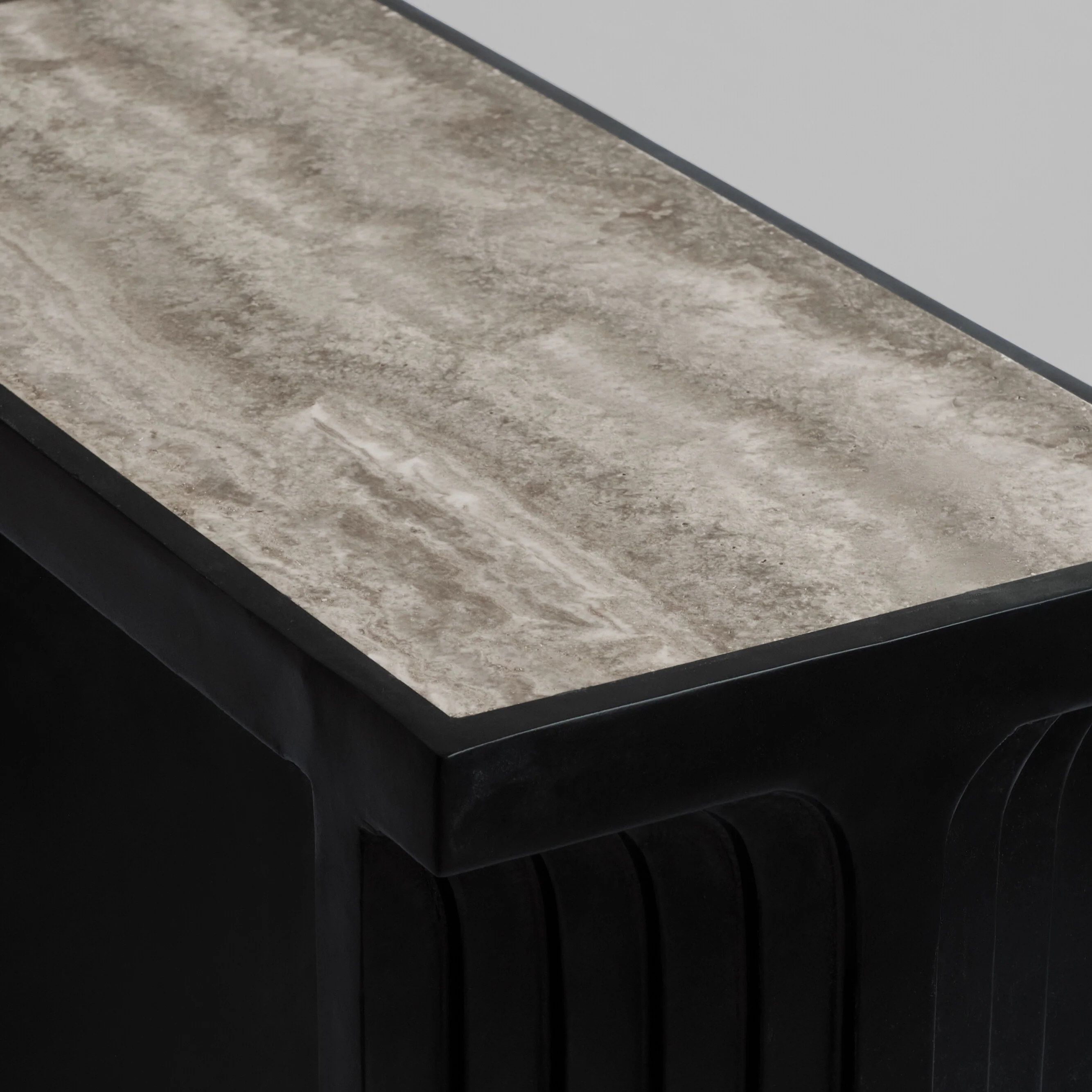 Arc Console - Silver Travertine - Image 5