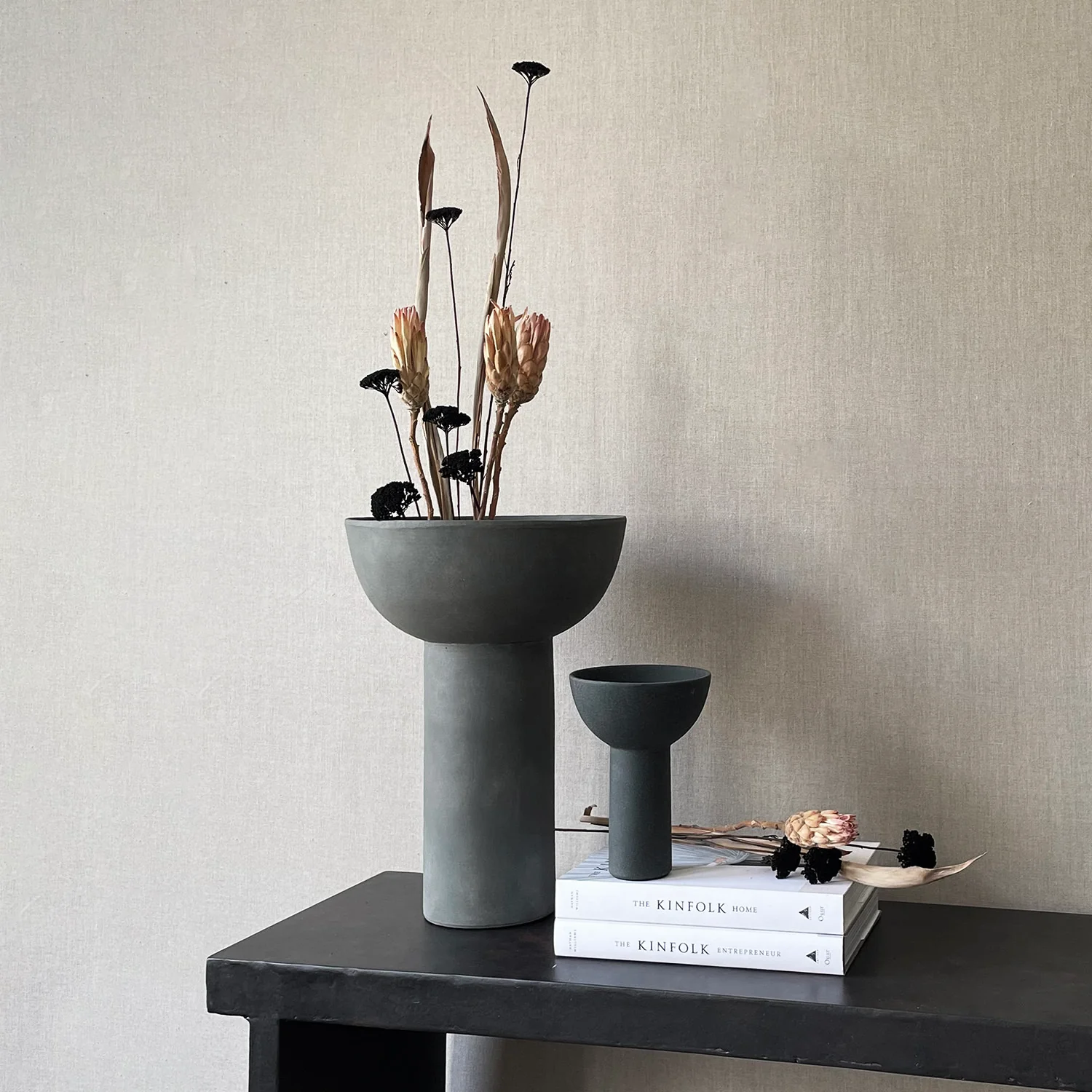 Block Vase, Big - Dark Grey - Image 3