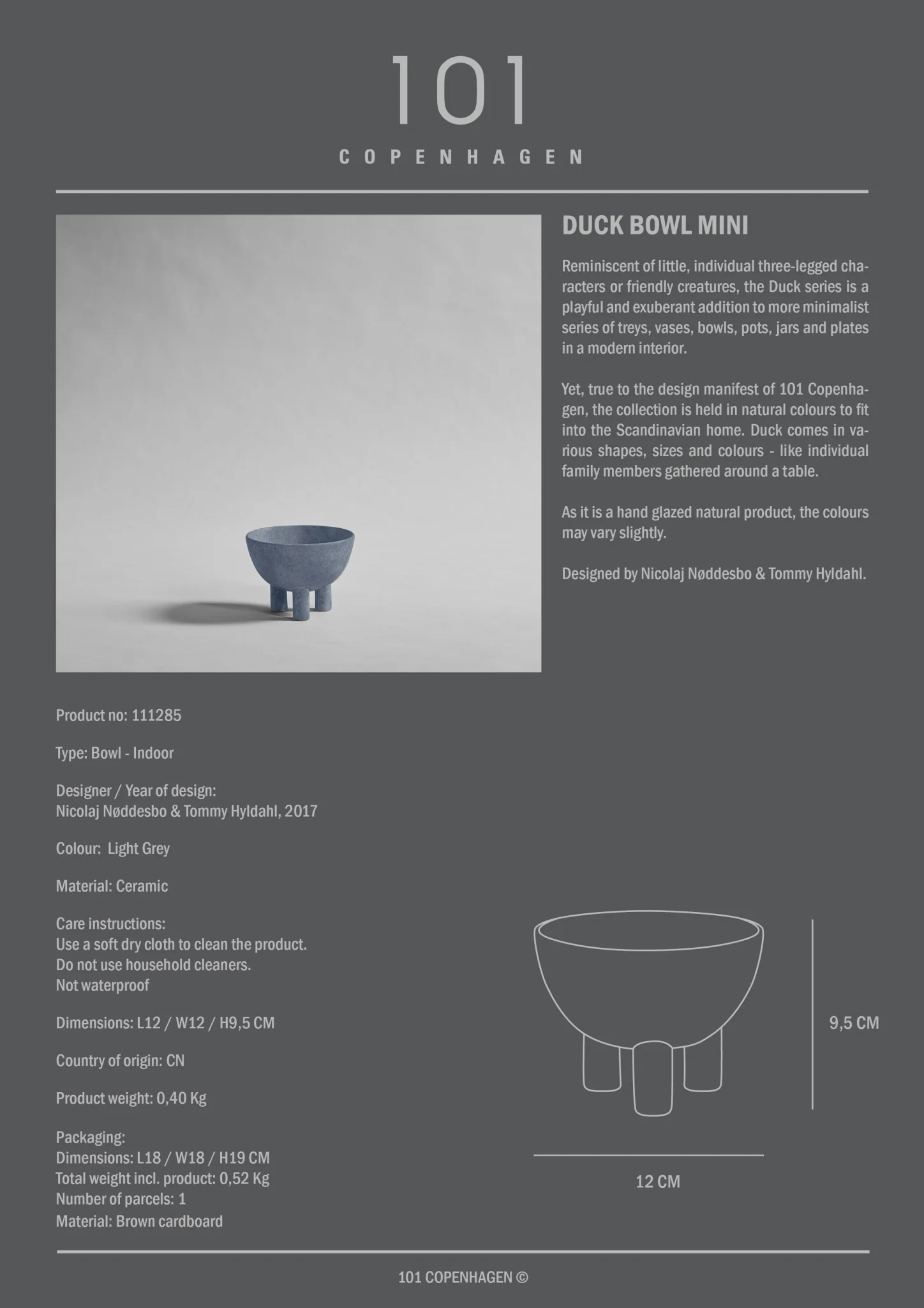 Duck Bowl, Mini - Light Grey - Image 6