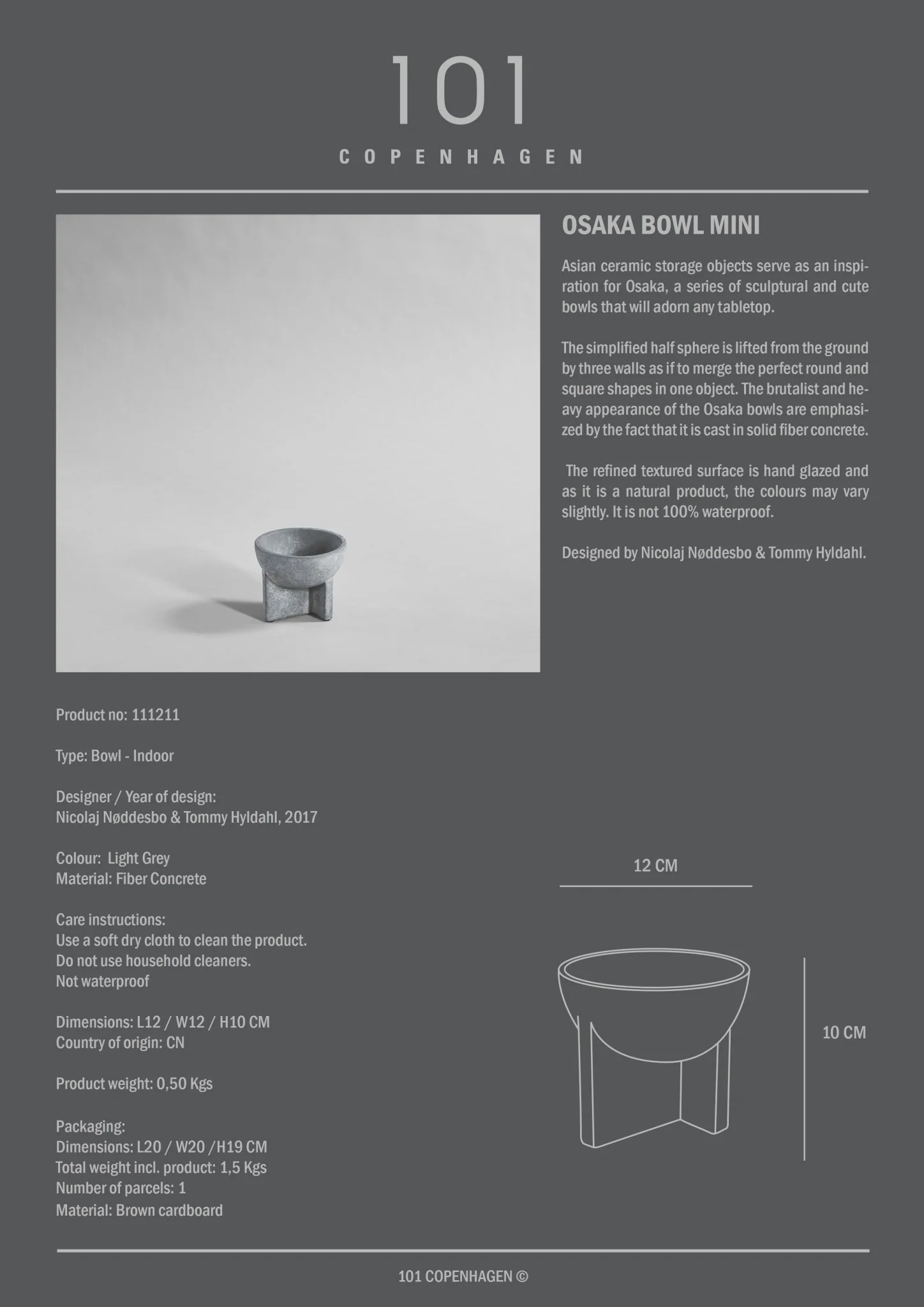 Osaka Bowl, Mini - Light Grey - Image 8