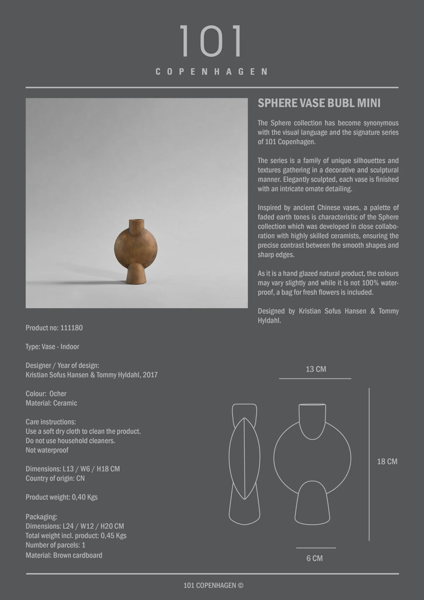 Sphere Vase Bubl, Mini - Ocher - Image 6