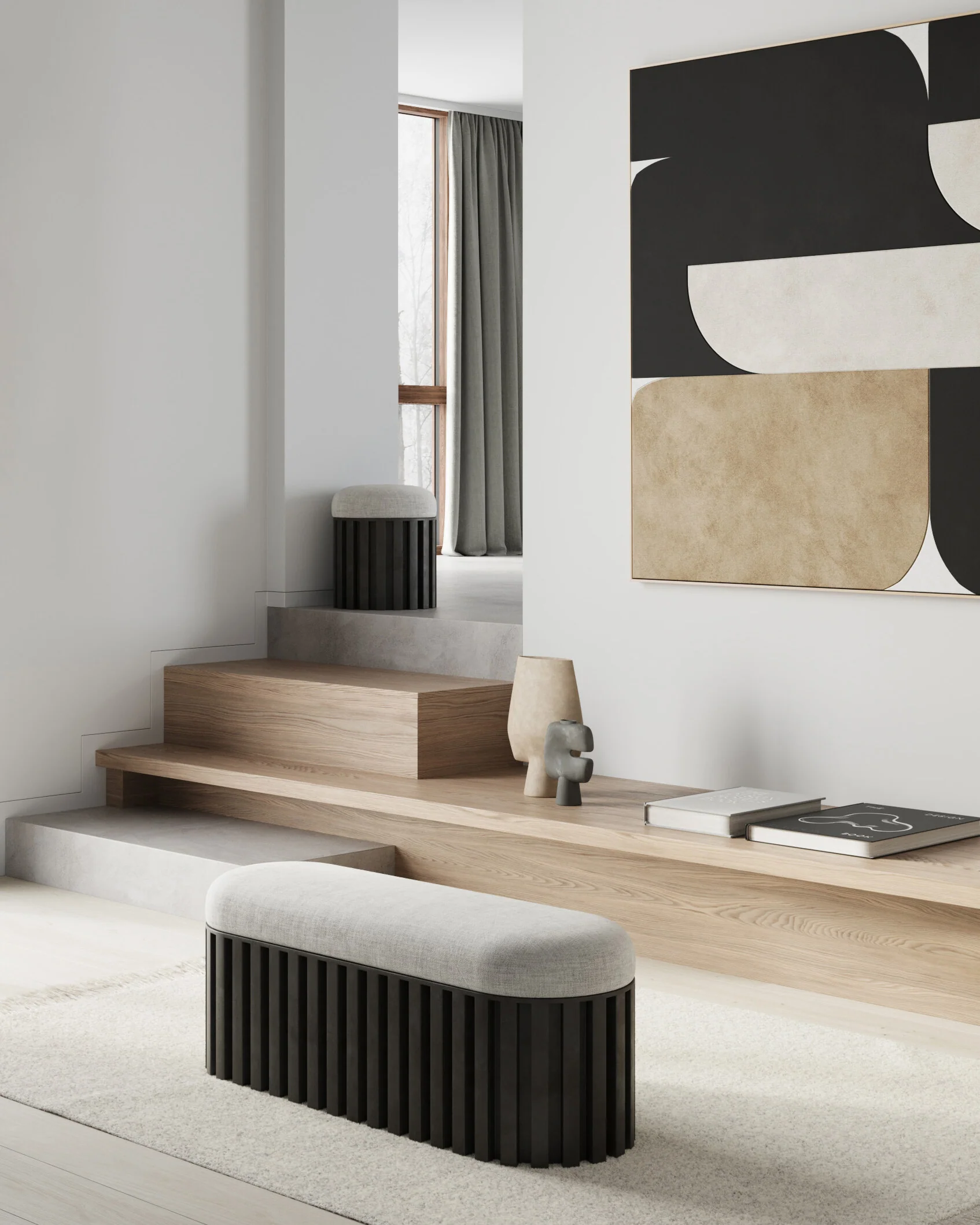 Sphere Vase Square, Big - Sand - Image 4